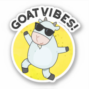 Goat Vibes Funny Good Vibes Animal Pun Klistermärken