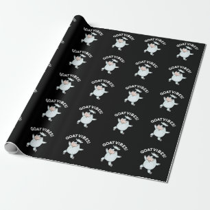 Goat Vibes Funny Good Vibes Animal Pun Mörk BG Presentpapper