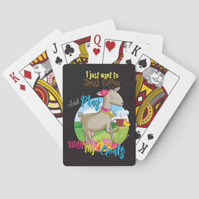 GOAT | Vill bara dricka kaffe med getter Spel Kort (Baksidan)