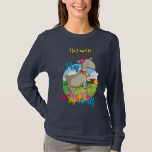 GOAT Vill bara dricka kaffe med getter T Shirt