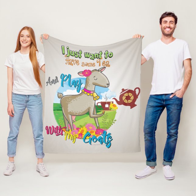 GOAT | Vill bara ha lite teatävling med getter Fleecefilt (På plats)