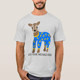 Goat Wearing Pajamas Illustration Personlig T Shirt