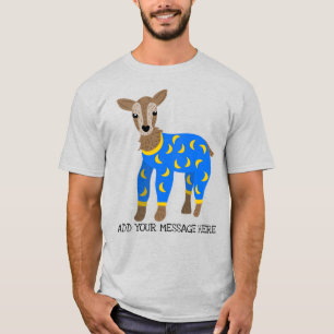Goat Wearing Pajamas Illustration Personlig T Shirt