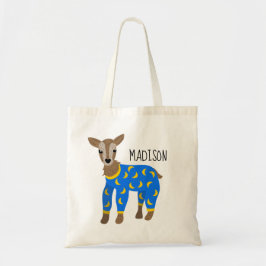 Goat Wearing Pajamas Illustration Personlig Tygkasse