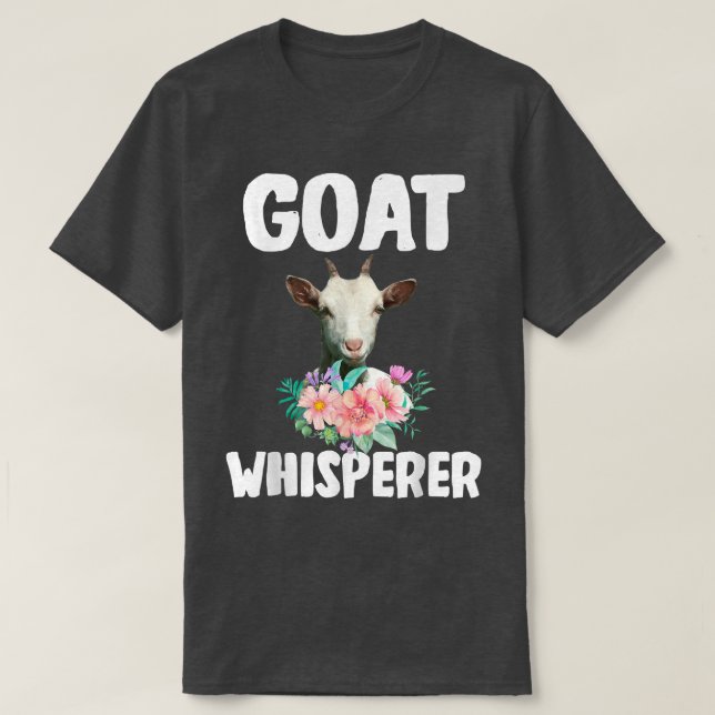 Goat Whisperer Cute Goat Blommigt Flower Farmer T Shirt (Design framsida)