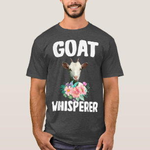 Goat Whisperer Cute Goat Blommigt Flower Farmer T Shirt