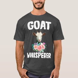 Goat Whisperer Cute Goat Blommigt Flower Farmer T Shirt