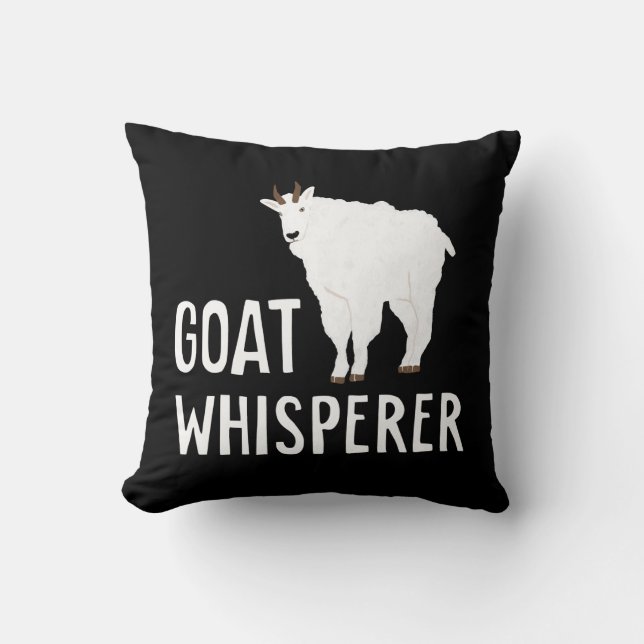 Goat Whisperer Funny Goat Farm Tshirt Pet Goat Kudde (Framsida)