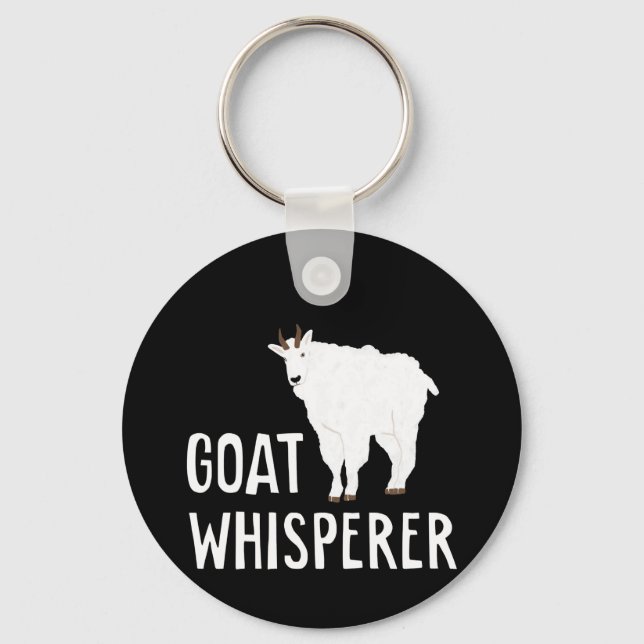 Goat Whisperer Funny Goat Farm Tshirt Pet Goat Nyckelring (Framsida)