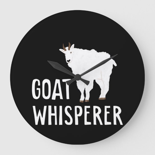 Goat Whisperer Funny Goat Farm Tshirt Pet Goat Stor Klocka (Framsida)