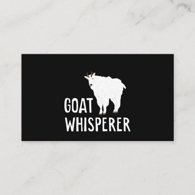 Goat Whisperer Funny Goat Farm Tshirt Pet Goat Visitkort (Framsida)