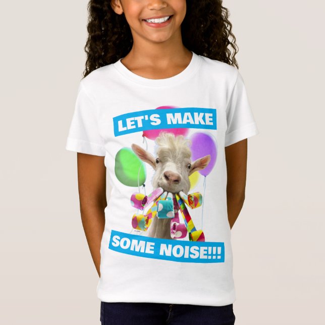 Goat with Party Blowers T Shirt (Framsida)