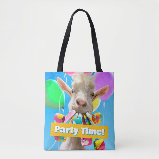 Goat with Party Blowers Tygkasse (Framsida)