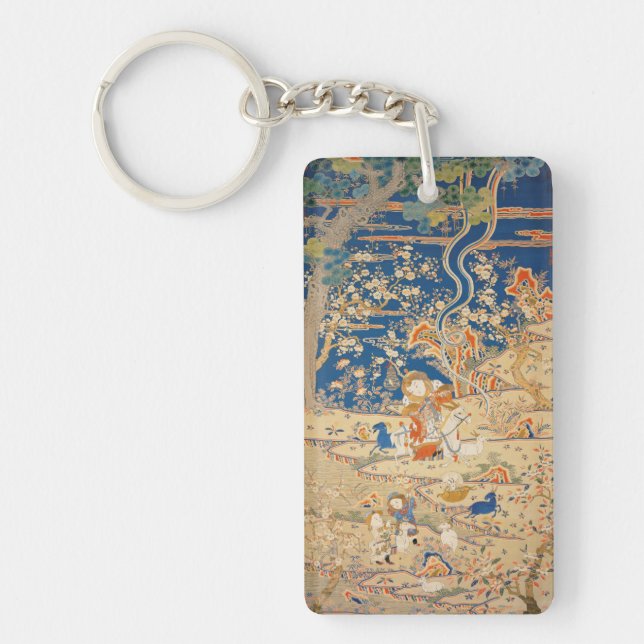 Goat Year eller Zodiac Chinese Tapestry Keychain (Framsidan)