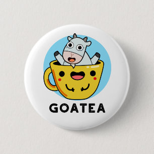 Goatea Funny Goat Tea Pun Knapp