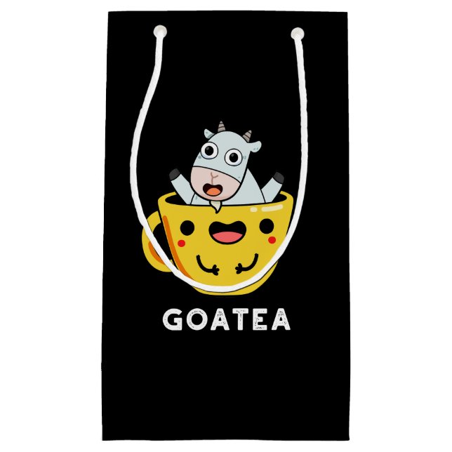 Goatea Funny Goat Tea Pun Mörk BG (Framsidan)