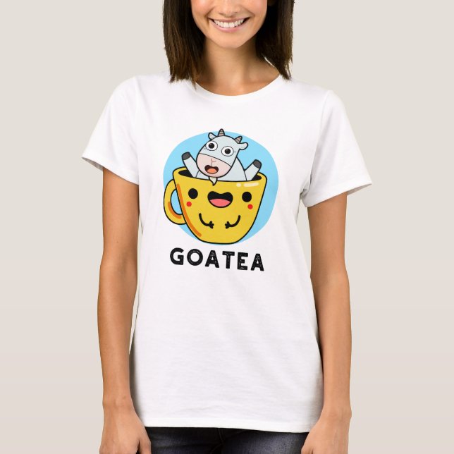 Goatea Funny Goat Tea Pun T Shirt (Framsida)