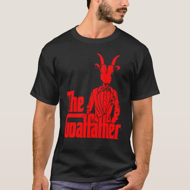 Goatfather Goat Animal Lover Funny T Shirt (Framsida)