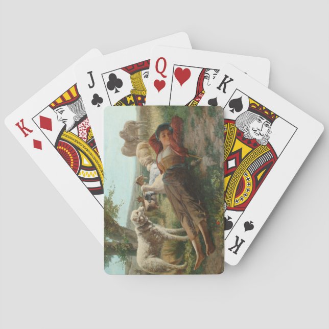 Goatherder Girl's Siesta (av Carlo Ademollo) Casinokort (Baksidan)