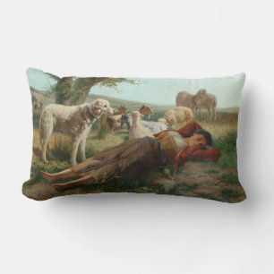 Goatherder Girl's Siesta (av Carlo Ademollo) Lumbarkudde
