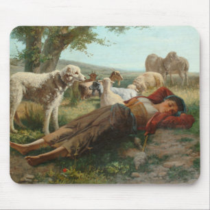 Goatherder Girl's Siesta (av Carlo Ademollo) Musmatta