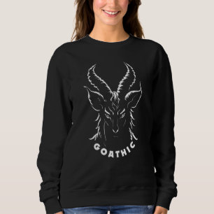 Goathic Gothic Pun Sataniskt getkött T Shirt