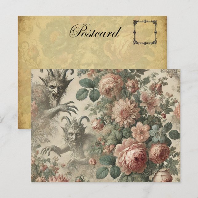Goatmans Garden - Gothic Victorian Helg Vykort (Fram/baksida)