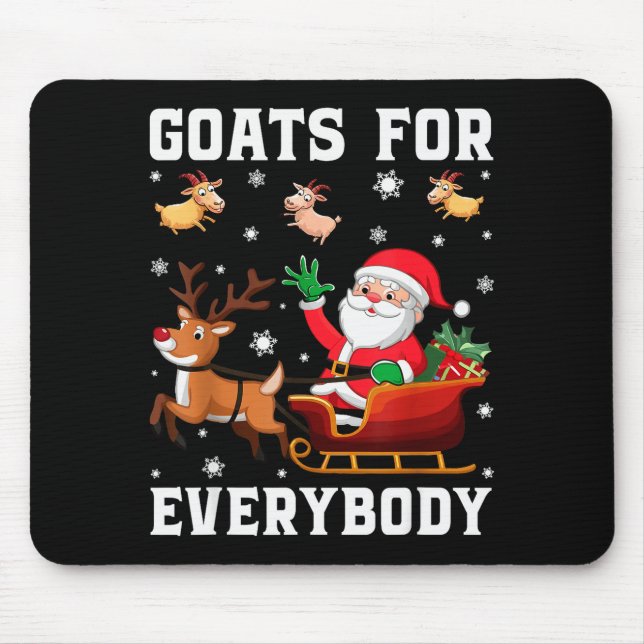 Goats For Everybody Santa Sleigh Funny Christmas G Musmatta (Framsidan)
