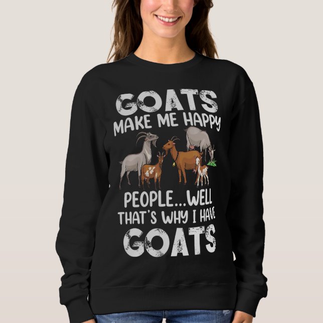 Goats gör mig Lycklig gott.. T Shirt (Framsida)
