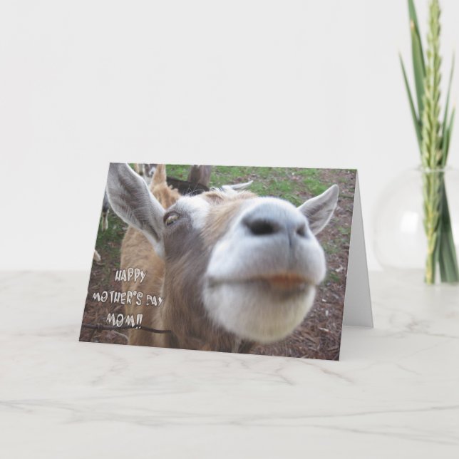 Goat's Happy Mother's Day Card Kort (Framsida)