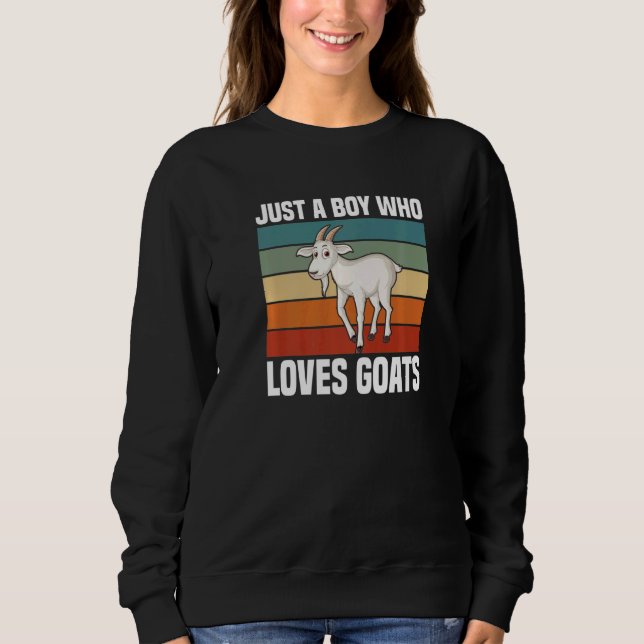 Goats Kids Just A Boy Who Loves Goats   T Shirt (Framsida)