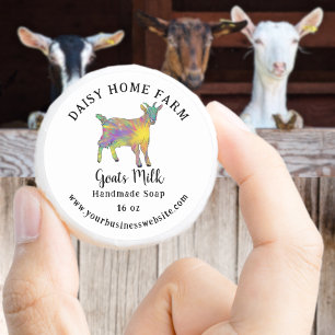 Goats Mjölk Soap Business Namn och webbplats Runt Klistermärke