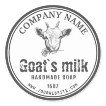 Goats Mjölk Soap-etikett | Logotyp av getter