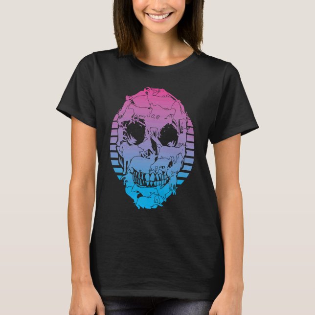 goats Vaporwave Aesthetic T Shirt (Framsida)