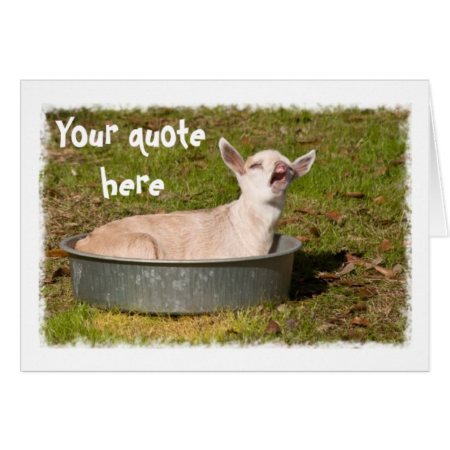 Goats vy hälsningskort (Framsidan Horizontal)