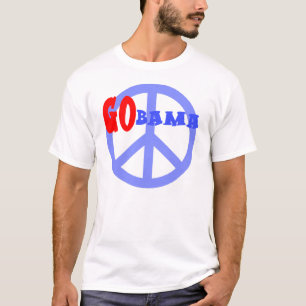 GOBAMA med fredsteckenet Obama 2008 T Shirt