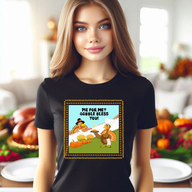 Gobble Bless You Funny Turkey's Friendsgiving T Shirt (Skapare uppladdad)