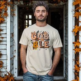Gobble Fall Helgdag Fall Boho Thanksgiving T Shirt