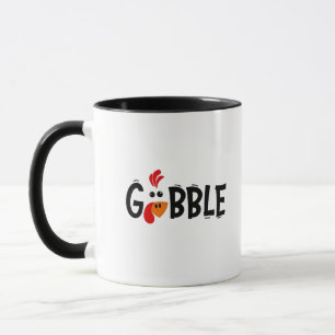 Gobble Funny Thanksgiving Turkey Feast Mugg