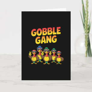 Gobble Gang Coola Kalkoner Singlar Thanksgiving Ku Kort