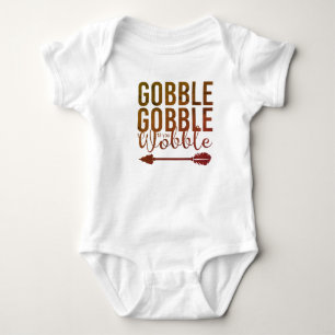 Gobble Gobble Cute Baby Thanksgiving 1st T Shirt