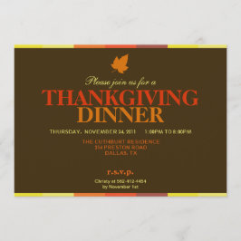 Gobble Gobble Färgglad inbjudan till Thanksgiving