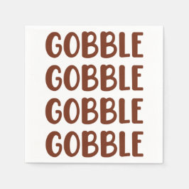 Gobble Gobble Funny Turkey Thanksgiving Gift Pappersservett