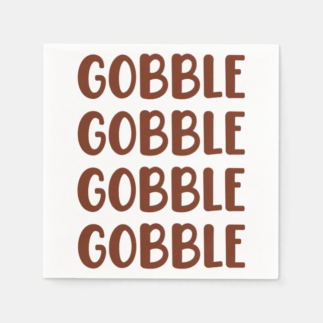 Gobble Gobble Funny Turkey Thanksgiving Gift Pappersservett (Framsidan)