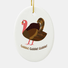 Gobble! Gobble! Gobble! Julgransprydnad Keramik