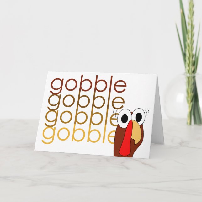 Gobble Gobble Greeting Card Helgkort (Framsida)