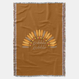 Gobble Gobble Thanksgiving Brown Filt