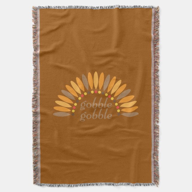 Gobble Gobble Thanksgiving Brown Filt (Framsidan Vertikal)