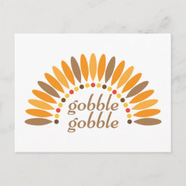 Gobble Gobble Thanksgiving Helg Vykort