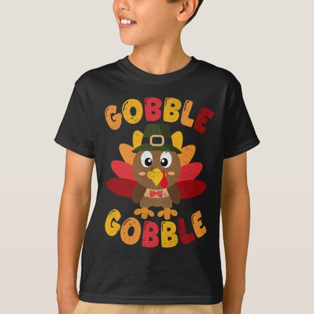 Gobble Gobble Thanksgiving T Shirt (Framsida)